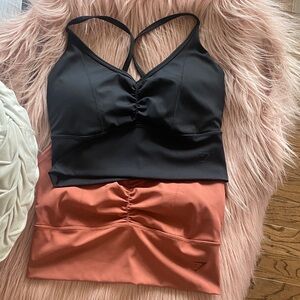 Gymshark Black and Orange Sports Bras